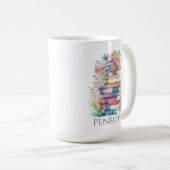 Mug Livres Floral Aquarelle (Devant droit)