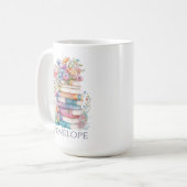 Mug Livres Floral Aquarelle (Devant gauche)