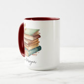 Mug Livres floraux personnalisés Les amoureux Cadeau p (Devant gauche)