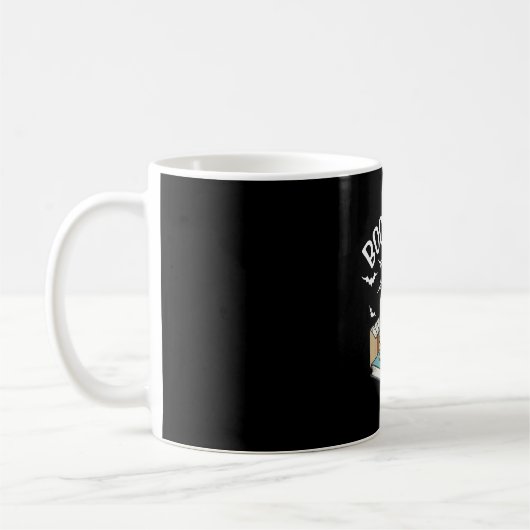Mug Livres Ghost Lire Livres Halloween Drôle Lecture (Gauche)