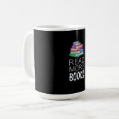 Mug Livres - Lire plus de livres (Devant gauche)