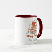 Mug Livres personnalisés de l'arbre de Noël de l'ensei (Devant droit)