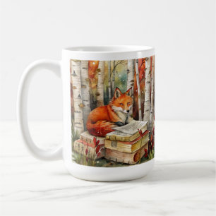 Mug Livres rustiques Vintage Fox Woodland Automne Auto