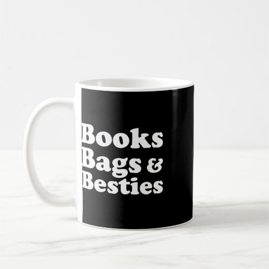 Mug Livres Sacs & amp; Besoins Tenue À L'École Amusant (Gauche)