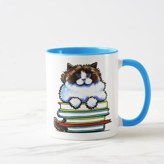 Mug Livres Smart Ragdoll Kitty (Droite)