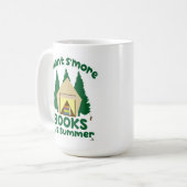 Mug Livres Smore Été Slogan de lecture drôle (Devant gauche)