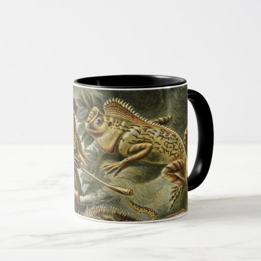 Mug Lizards par Ernst Haeckel Vintage Lacertilia Anima (Devant droit)