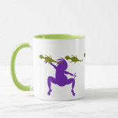 Mug Lizards verts et danse violette Kokopelli (Gauche)