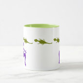 Mug Lizards verts et danse violette Kokopelli (Centre)