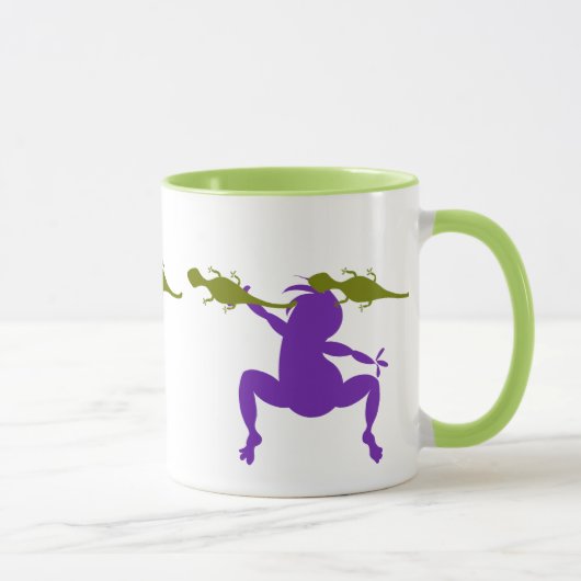 Mug Lizards verts et danse violette Kokopelli (Droite)