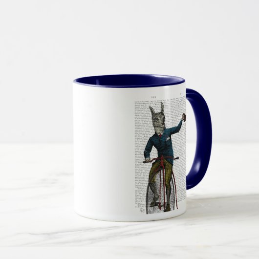 Mug Llama à vélo (Devant droit)