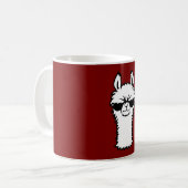 Mug Llama Angry Cool Sunglasses Furry Animal Attitude (Devant gauche)