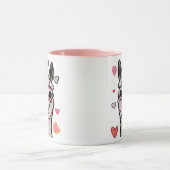 Mug Llama cool avec lunettes de coeur (Centre)