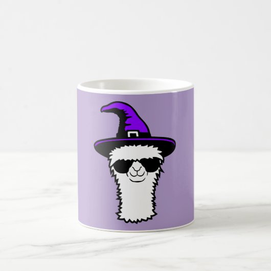Mug Llama Cool Witch Hat Sunglasses Furry Alpaca Fun (Centre)