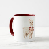 Mug Llama Cream Bow Red Hearts (Devant gauche)
