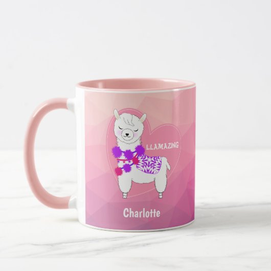 Mug Llama Cute personnalisée (Gauche)