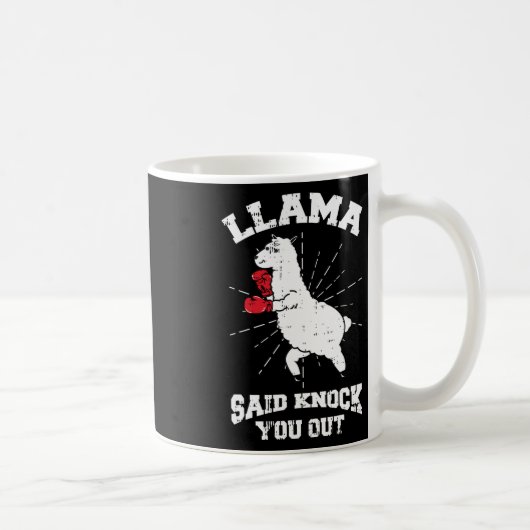 Mug Llama Dit Vous Frapper En Boxe Drôle Halloween Gi (Droite)