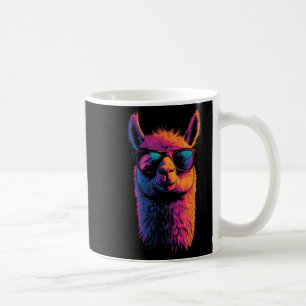 Mug Llama Drôle Avec Sungles Coloré Pas De Drame Anima