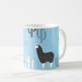 Mug Llama et cactus, motif mignon. (Devant droit)