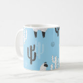 Mug Llama et cactus, motif mignon. (Devant gauche)