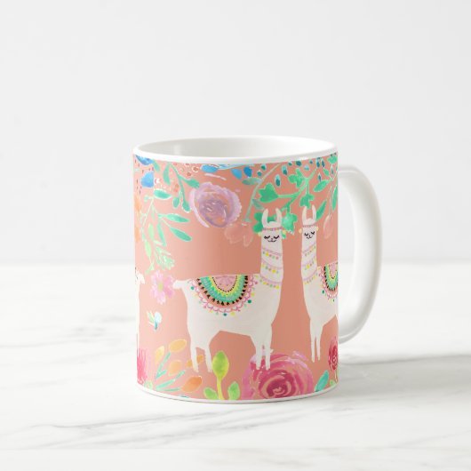 Mug Llama floral (Devant droit)