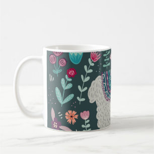 Mug Llama florale : Doodles Vintages tirés à la main