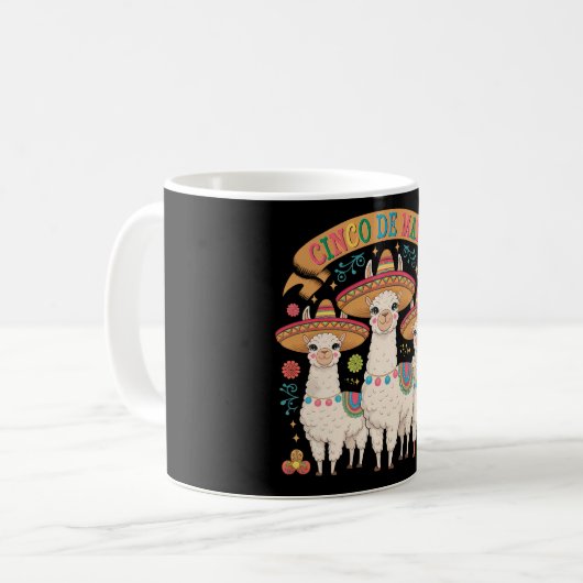 Mug Llama Funny Cinco De Mayo Fête (Devant gauche)