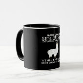Mug Llama Gift | Les gens devraient être sérieux (Devant gauche)