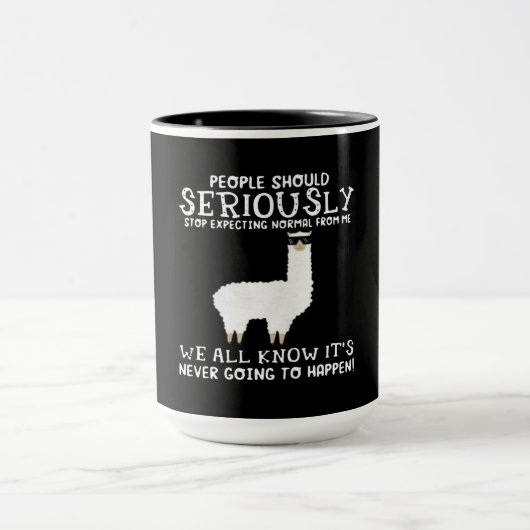 Mug Llama Gift | Les gens devraient être sérieux (Centre)