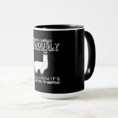 Mug Llama Gift | Les gens devraient être sérieux (Devant droit)