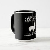 Mug Llama Gift | Les gens devraient être sérieux (Devant gauche)