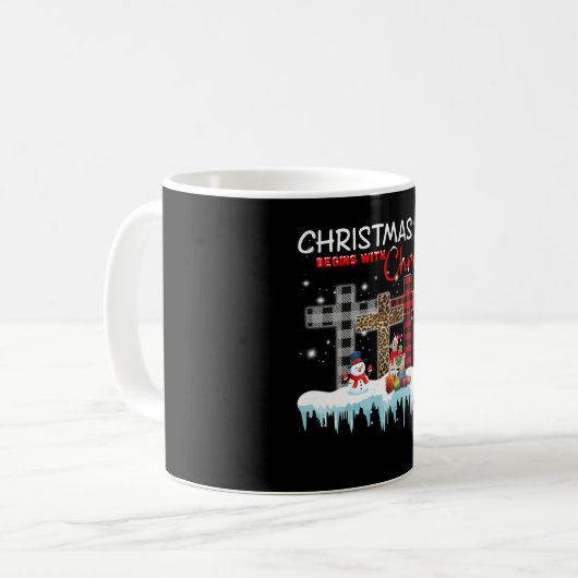 Mug Llama Gift | Noël Commence Avec Le Christ (Devant gauche)