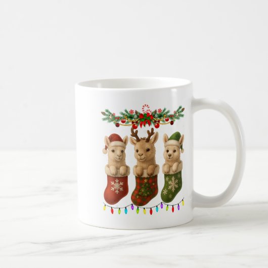 Mug Llama In Christmas Socks Lights Llama Xmas (Droite)
