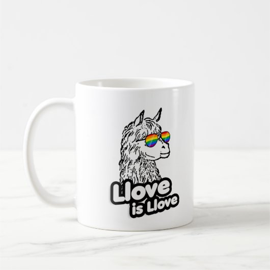 Mug Llama : L'amour est L'amour (Gauche)