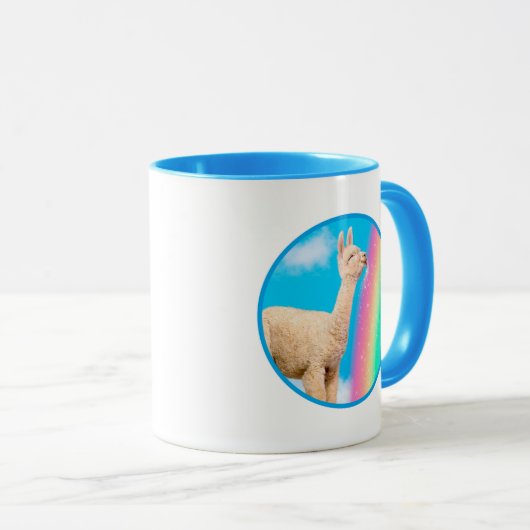 Mug Llama Licking Rainbow (Devant droit)