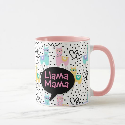 Mug Llama Mama, Mug, fête des mères, cadeau (Droite)