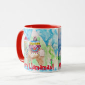 Mug Llama Merry Llamamas Blue Red Christmas Musique (Devant gauche)