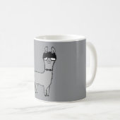 Mug Llama Nerd Geek Glasses Bow Tie Funny Alpaca (Devant droit)