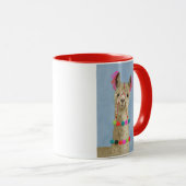 Mug Llama ornée - Beige (Devant droit)