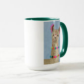 Mug Llama ornée - Beige (Devant droit)