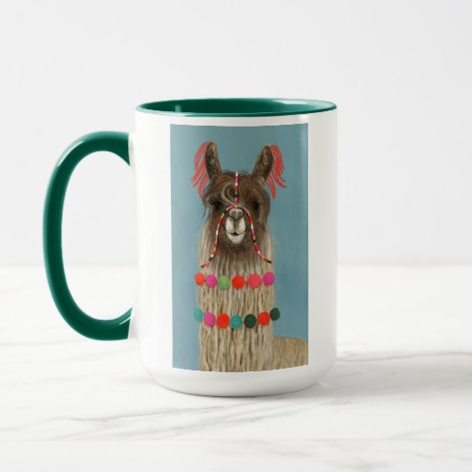 Mug Llama ornée - Brown (Gauche)