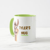 Mug Llama personnalisée avec nom (Devant gauche)