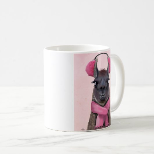 Mug Llama rose (Devant droit)