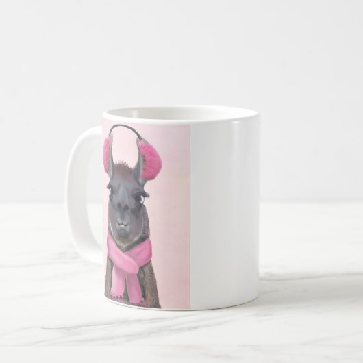 Mug Llama rose (Devant gauche)