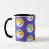 Mug Llama Violet Bleu Jaune Anniversaire Coloré (Gauche)