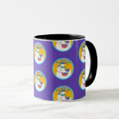 Mug Llama Violet Bleu Jaune Anniversaire Coloré (Devant droit)