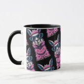 Mug Llama vous dit Rock | Pose ironique dans les lunet (Gauche)