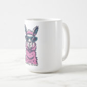 Mug Llama vous dit Rock | Pose ironique dans les lunet (Devant droit)