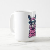 Mug Llama vous dit Rock | Pose ironique dans les lunet (Devant gauche)