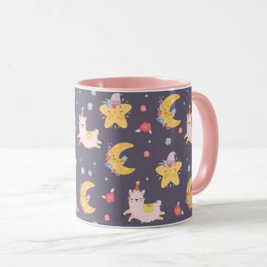 Mug Llamas Dans Le Ciel (Devant droit)
